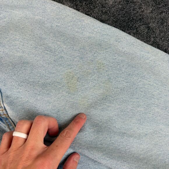 Vtg 90's Levi's Trucker Light Blue Denim Jean Jacket Men's L 70507 Distressed - Picture 6 of 13